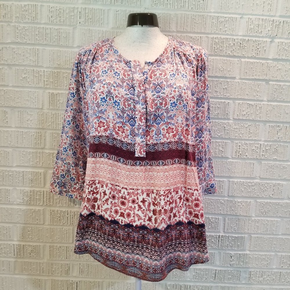 3 for 20 Nine West floral multicolored blouse L